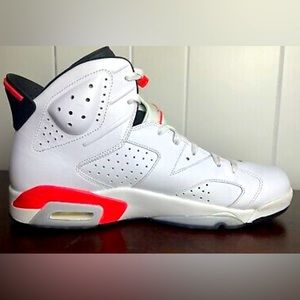 2014 Nike Air Jordan 6 VI Retro White Infrared EUC unisex  women 10 mens 8